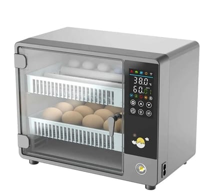 Broedmachine Automatisch - Incubator Eieren Kippen Kwartels Eenden - 24 Stuks - 220V - Touchscreen - Temperatuurregeling eierlamp