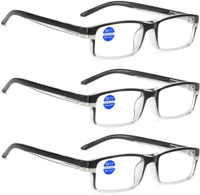 Veiligheidsbril set - Computerbril leesbril - Oogbescherming scherm - Anti blauw licht - 3 stuks - Blauw