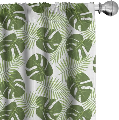 ABAKUHAUS gordijnen – 2x75x175 cm – microvezel – groen lichtgroen