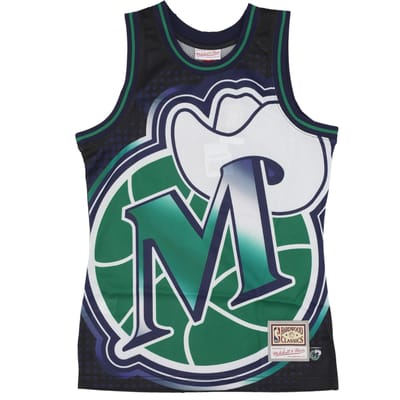 Basketbalvest heren NBA Big Face 7.0 Fashion Tank Dalmav Zwart