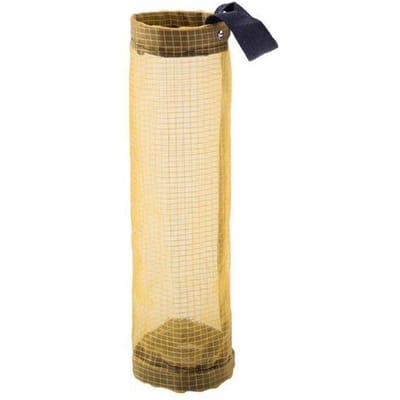 Plastic Zakhouder Mesh Boodschappentashouder Hangende Opbergzak Dispenser Gaas Vuilniszakken Opbergzak geel
