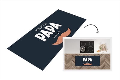 Keukenloper - Loper keuken - Vaderdag Kado - Vader - Spreuken - Quote - Beste papa ooit - 120x50 cm - Keukenloper vinyl