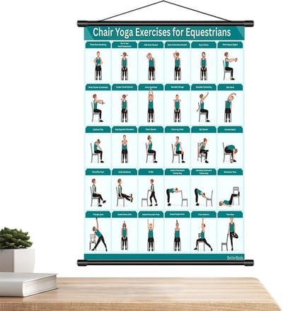 Oefening Grafiek - Fitness Poster - Thuis Workout - Zittende Oefeningen - 40 x 60 cm - Blauw