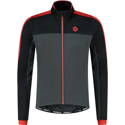 Rogelli Freeze Heren Fietsjack Winter - Winddicht - Grijs/Zwart/Rood