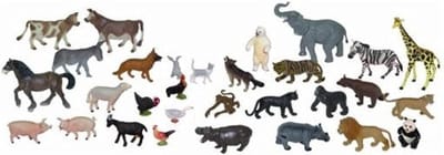 Grote set Dierenfiguren voor Kinderen - Wilde en Boerderijdieren (30 stuks)