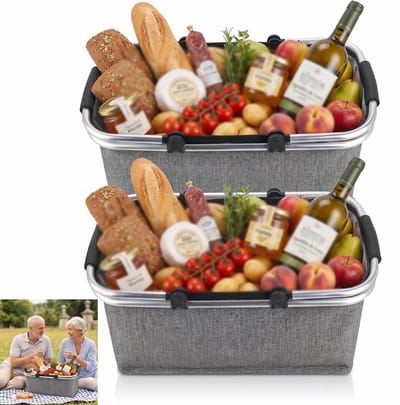 Dailygoods - Opvouwbare Boodschappenmand met Koelfunctie - Ideaal voor Winkelen en Picknicken