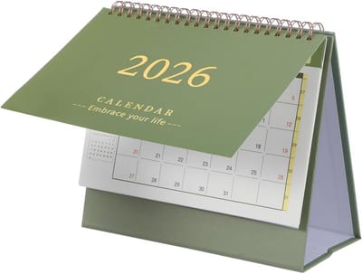 Tafelkalender 2025-2026 Staand Opvouwbaar Mini Planner voor Bureau Thuis Kantoor School