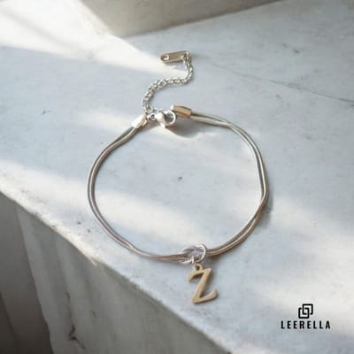 Leerella | Z | Stijlvolle Letter Armband van Hoogwaardig RVS in Zilverkleur met Initialen – Perfect voor Dames en Heren | Luxe Accessoire met Persoonlijke Touch Moederdag, Valentijnsdag en Verjaardag Cadeau 16+5cm