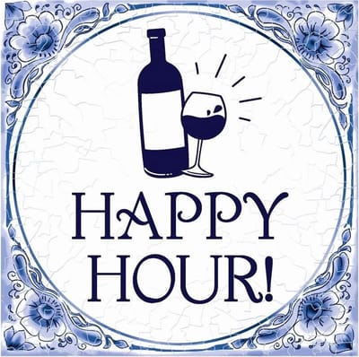 Tegels delfts blauw - Happy hour!