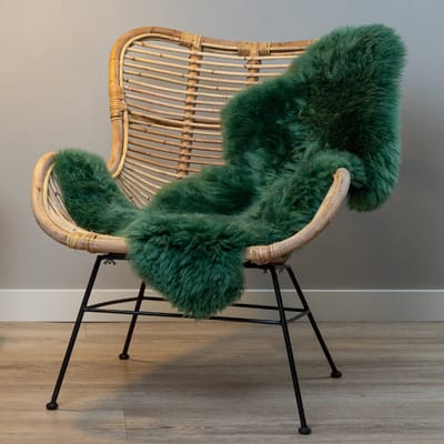 WOOOL Schapenvacht - Australisch Groen XS (80x45cm) 100% Echte Schapenvachten - ECO+ Dierenvel