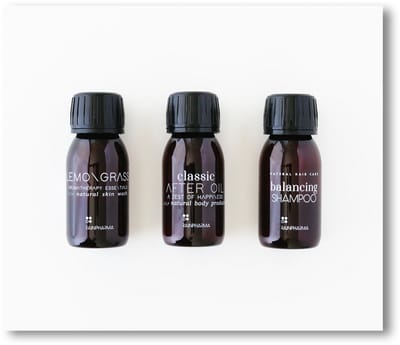 RainPharma Shower Set - Skin Wash Lemongrass 60ml + Balancing Shampoo 60ml - After Oil 60ml - Travel Set - Geschenkset - Cadeauset Huidverzorging - Cadeauset - Starterskit