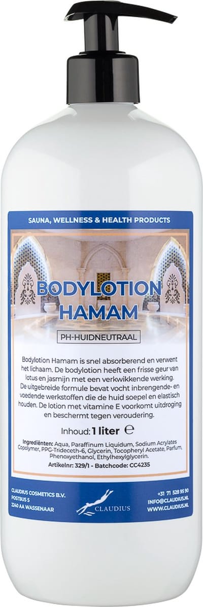 Bodylotion Hamam 1 liter - met gratis pomp