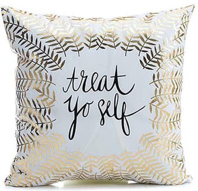 Trendy Kussenhoes Wit met tekst | 45 x 45 cm | Kussenhoes met Rits