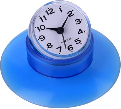 | Douche klok | Badkamer klok | Keuken klokje| Doucheklok| Wandklok| Voor in de douche |Waterbestendig | Met Zuignap | Klokje | Waterdicht |Batterij inbegrepen | Blauw |