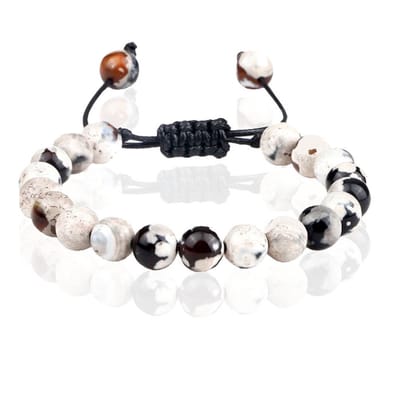 Memphis Dames Armband 8mm Kralen - White Fire
