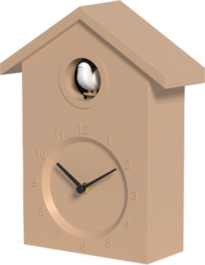 Nexxt Koekoeksklok Quartz Wandklok met Instelbaar Volume en Nachtmodus - Klassieke Uurkoekoek - Beige