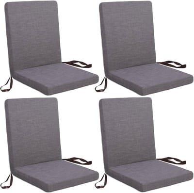 Stoelkussens Tuin - Lounge Kussens - Buiten Zitten - Waterdicht Afneembaar - 4 stuks 118cm - Blauw
