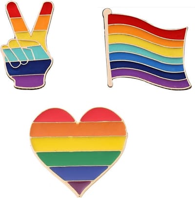 Go Go Gadget - Regenboog - Pride - LGBTQ - Broche set - Pinnen - 1 set van 3 stuks