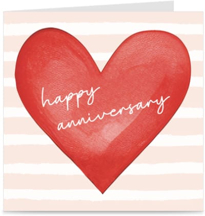 HAPPY ANNIVERSARY | kaart / wenskaart met envelop | voor huwelijksjubileum / trouwdag / samenzijn / jubileum