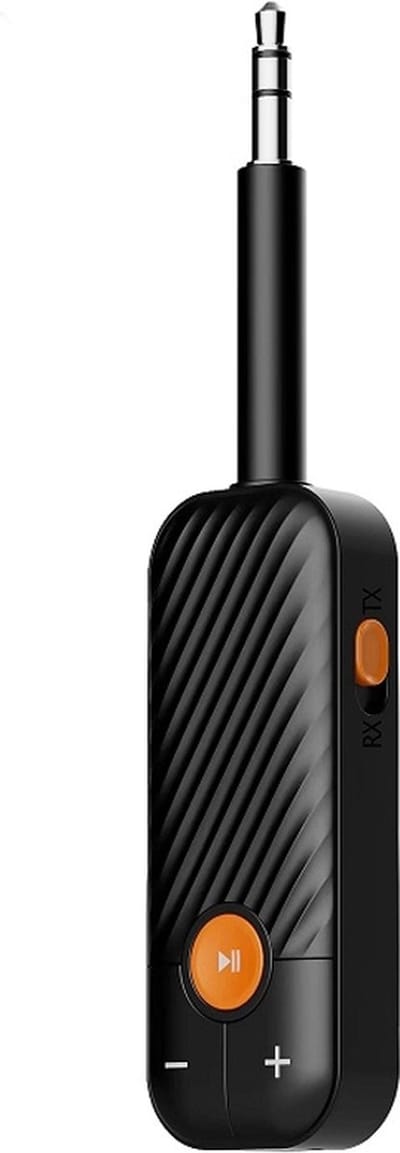 Provium Bluetooth 5.2 audio transmitter en receiver - o.a. voor verbinden airpods, koptelefoon - 3.5mm jack AUX - 20 uur batterij - speaker - bluetooth zender en ontvanger - auto draadloos - zwart