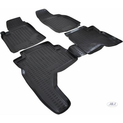 J&J AUTOMOTIVE | Tapis De Sol En Caoutchouc 3D Exclusive Pour Mitsubishi L-200 1998-2005 noir