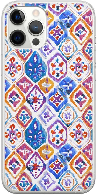 Leuke Telefoonhoesjes - Hoesje geschikt voor iPhone 12 Pro Max - Boho vibe - Soft case - TPU - Print / Illustratie - Multi