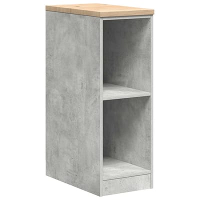 vidaXL - Garagekast - 30x51x85 - cm - massief - grenenhout - betongrijs