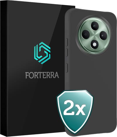 Hoesje 2 Stuks - Geschikt voor Oppo Reno 12 F - Sterk & Shockproof - Back Cover - Case Siliconen - Telefoon Hoes - Zwart