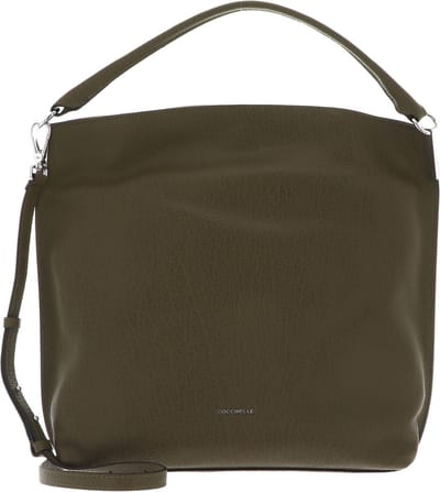 COCCINELLE Leren Schoudertas Handtas Estelle Elephant Shoulder Bag Loden Olijfgroen
