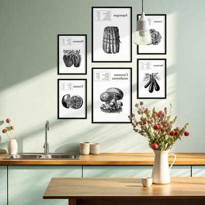 Groenteposters Set - Decoratie Prints - Keuken Decoratie - 250g Antalis Papier - A3 en A4 - Groen