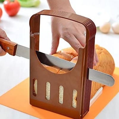 Dailygoods- Broodsnijmachine Opvouwbaar - Handmatige Snijmachine - Toast Snijder - Sandwich Maker - 4 Verschillende Diktes - Hoogwaardig ABS - Broodsnijder