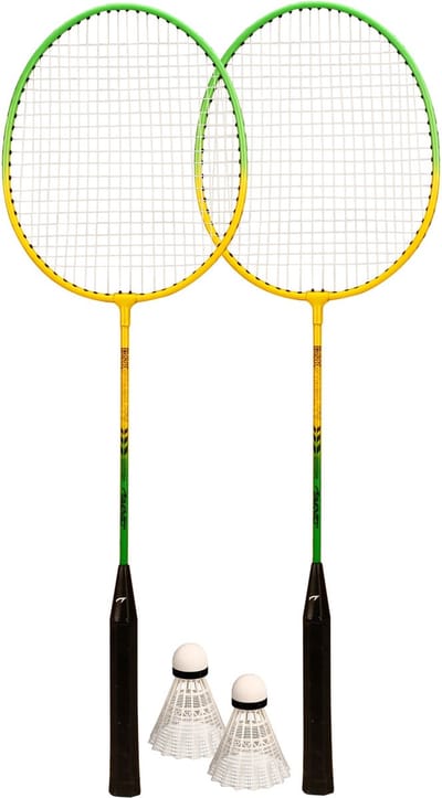 Avento Badminton Set - Gehard Staal - Groen/Geel