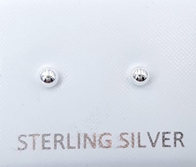 Zilveren oorknopjes 3mm bolletje