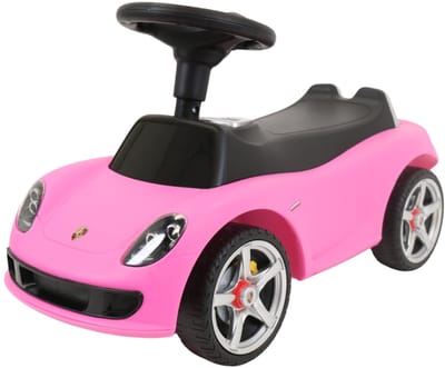 Bandits and Angels Loopauto Porsche Carrera GT Roze vanaf 1 jaar voor Jongens en Meisjes - Werkende Koplampen - Hoogwaardige Kunststof Wielen - voor Binnen en Buiten - Roze Loop Auto Kinderen