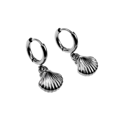∅12mm Oorbellen Dames - Roestvrij Staal - Oorringen met Schelphanger