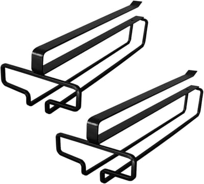 Wijnrek - wijnglazenhouder - Wijnglashouder - 2 stuks wijnglasrek - wijnglazen rek - Glazenrek Hangend - glazen rek - wijnglazenrek hangend - Wijnglas Opslag Glazen Rek Opknoping - Zonder Boren - Gemakkelijk te installeren Glashouders voor Bar