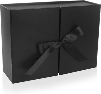 Luxe Geschenkdoos met Strik en Magnetische Sluiting - Perfect voor Bruiloft, Verjaardag, Kerst en Jubileum 26,5 x 19 x 8 cm