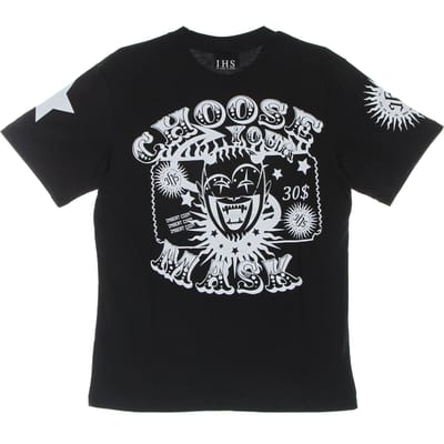 Mannen shirt Kies uw masker zwart