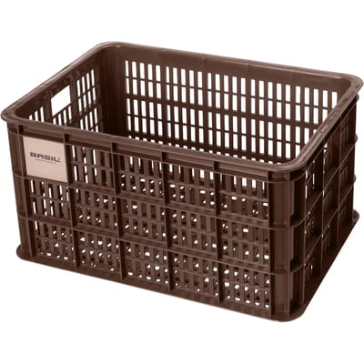 Basil Fietskrat L - Groot - 40 Liter - Bruin