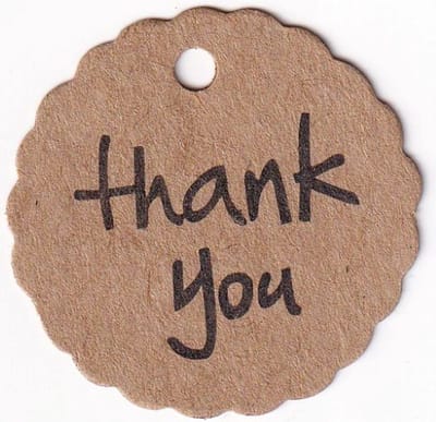 Bloemenkaartjes - 50 Stuks - Thank You - Doorsnede 4 cm - Bloemist - Mini Kaartje - KK-001
