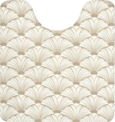 WC mat met uitsparing 55x60 cm - Antislip - Klassiek - Art - Beige - Toiletmat met uitsnijding - Vloermat - Douchemat - Toilet tapijt - Toiletmatten