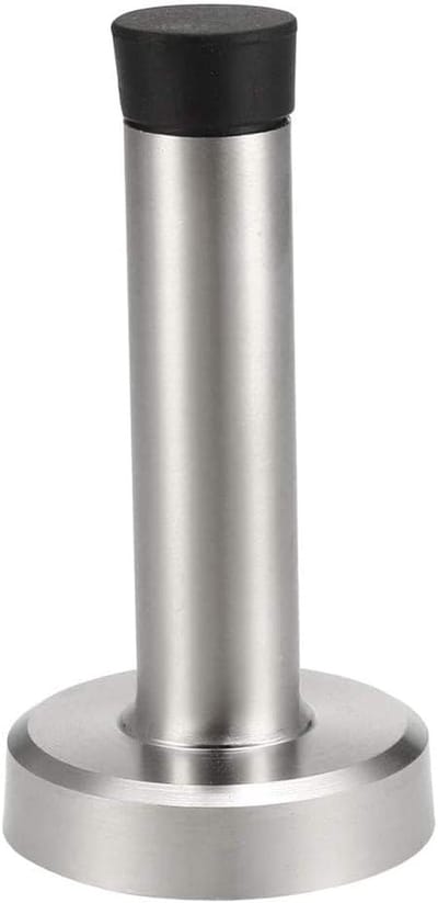 Deurstopper Set - Deur Buffer - Muren Beschermen - Geluiddempend Rubber - 200 mm Hoogte - Zilver Zwart