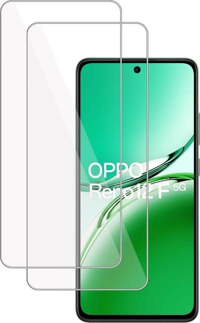 2x Screenprotector geschikt voor OPPO Reno 12 F / Reno 12 FS Screenprotector – Gehard Glas - Proteqt+
