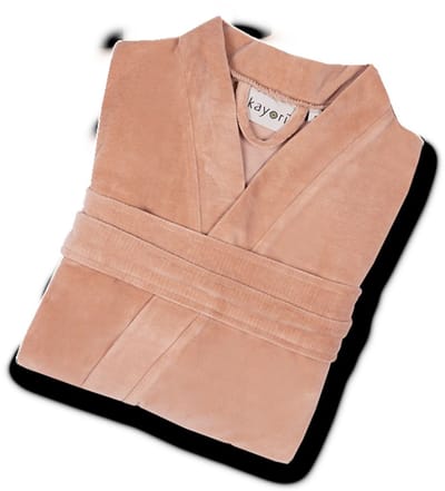 Kayori Mori Badjas - Unisex - Biologisch Katoen - Nude - L - Kort