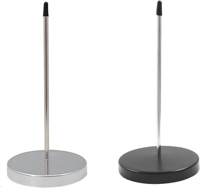 SnelShoppen - Metal Notebook, 2Pcs Ontvangst Spike, Memo Houder voor Facturen, Fork Kassabon Ticket, Factuurnaald met Ronde Basis, Ticket Houder voor