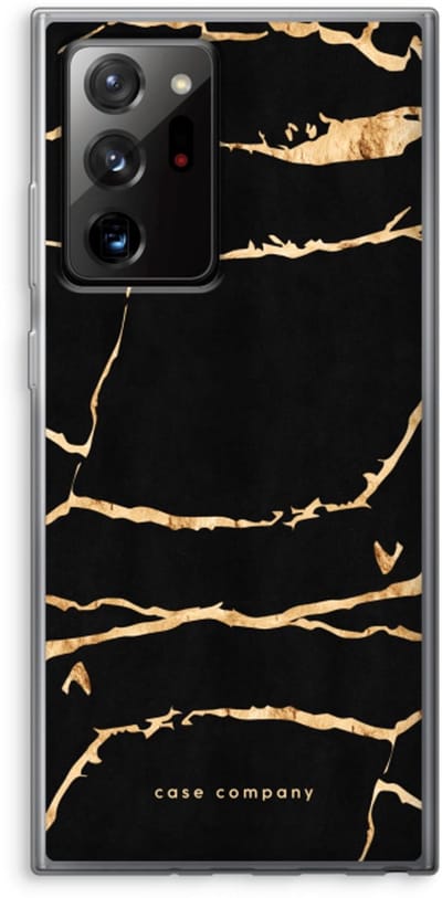 Case Company® - Hoesje geschikt voor Samsung Galaxy Note 20 Ultra / Note 20 Ultra 5G hoesje - Gouden marmer - Soft Cover Telefoonhoesje - Bescherming aan alle Kanten en Schermrand