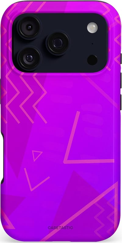 Casetastic hoesje geschikt voor Apple iPhone 17 Pro - MagSafe - Dubbellaagse bescherming - Discowave - Fashion Case - Paars Fuchsia