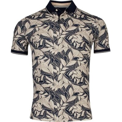 Baileys Polo Allover Leaves Pattern Cotton Stretch Olive / male