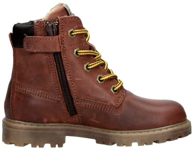 Develab Jongens Veterboots - 41073 - Cognac - Maat 26