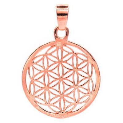 Yogi & Yogini naturals Hanger bloem des levens messing koperkleur (2.5 cm)